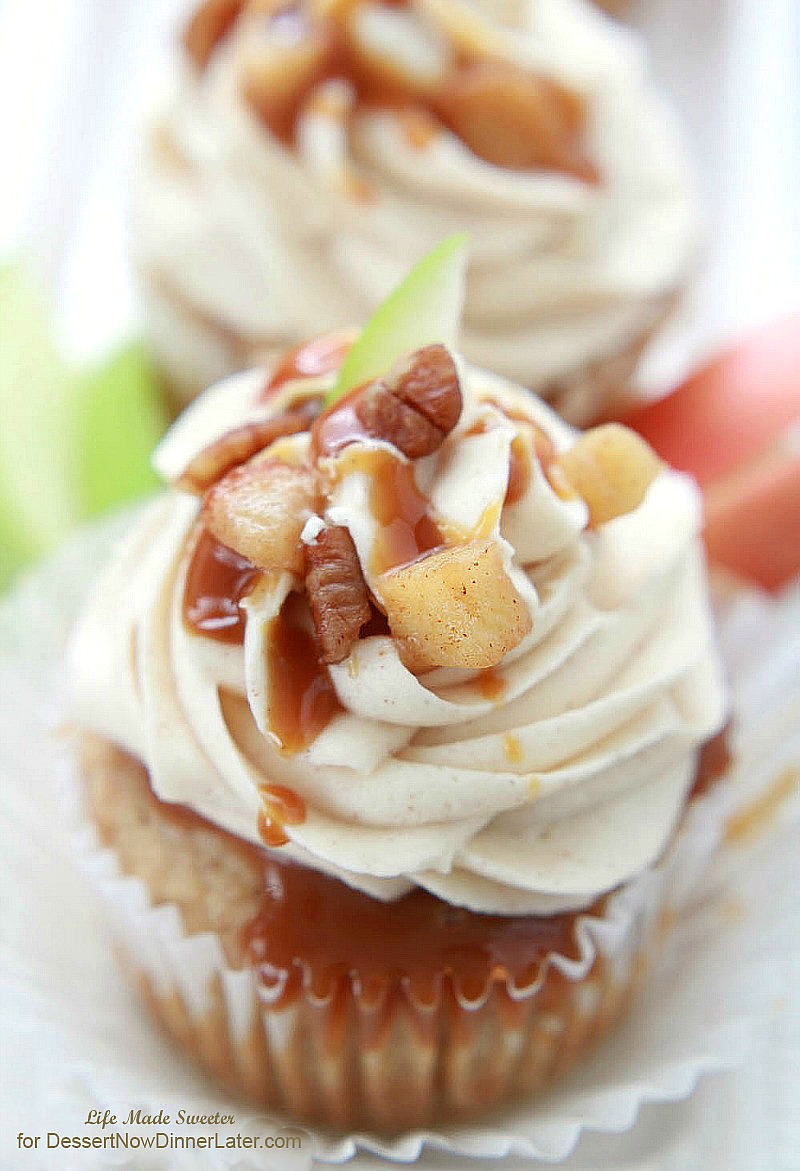Apple Pie Cupcakes with Salted Caramel Buttercream