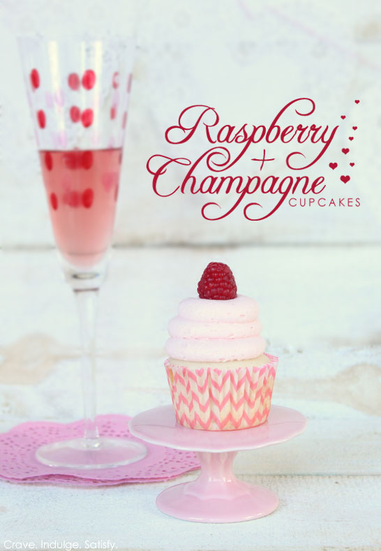 Champagne and Raspberry Cupcakes
