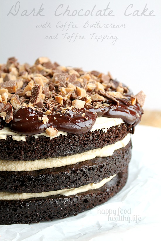 Dark Chocolate Cake with Coffee Buttercream