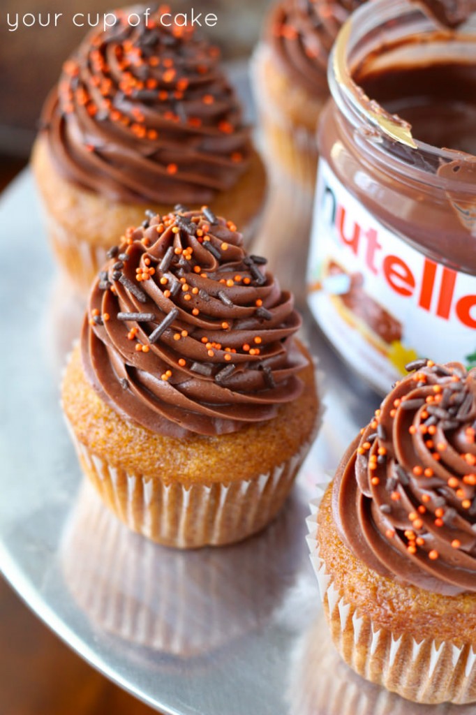 Pumpkin Nutella Cupcakes