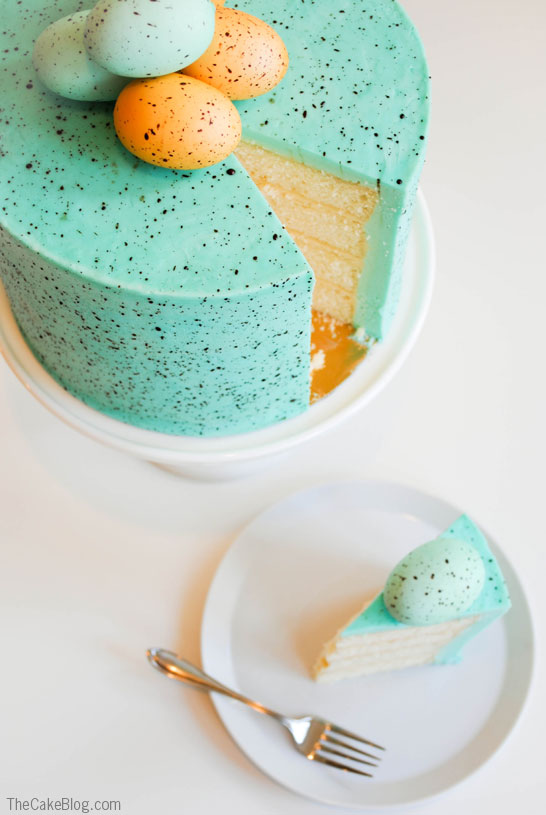 DIY Speckled Egg Cake