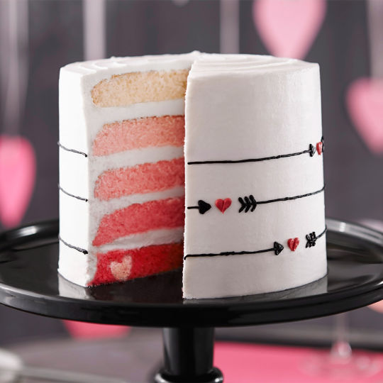 Valentine's Day Ombre Cake