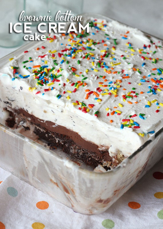 Brownie Bottom Ice Cream Cake