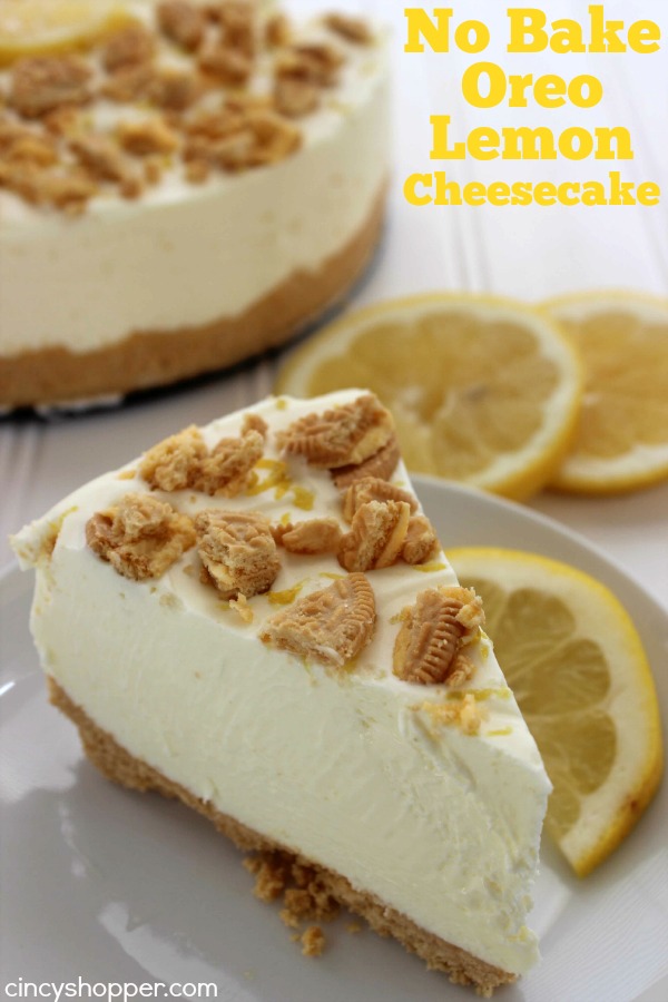No Bake Oreo Lemon Cheesecake