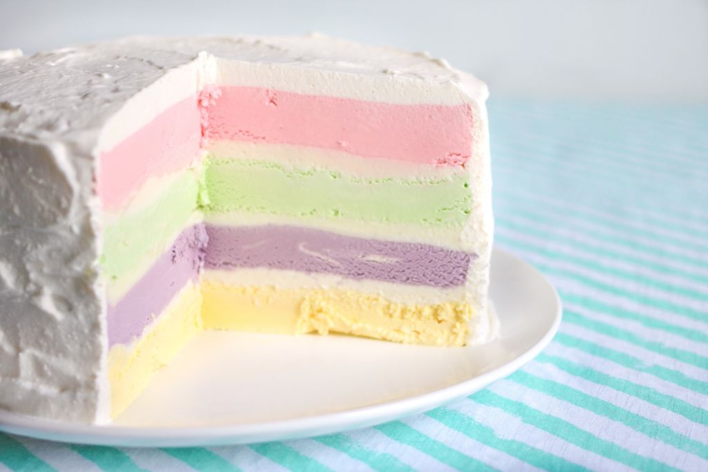 Rainbow Ice Cream Cake Recipe