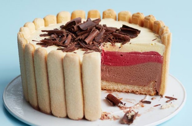 Chocolate, Raspberry and Vanilla Ice Box Cake