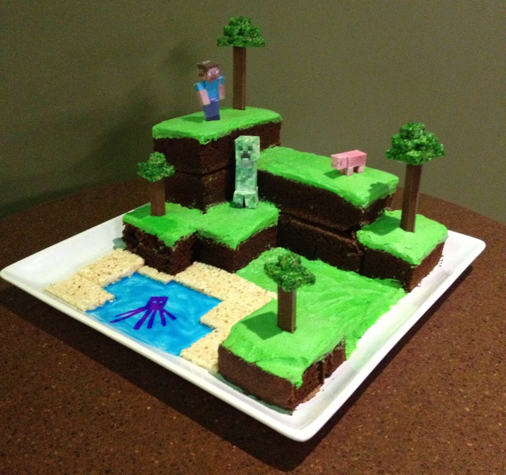 Minecraft World Cake
