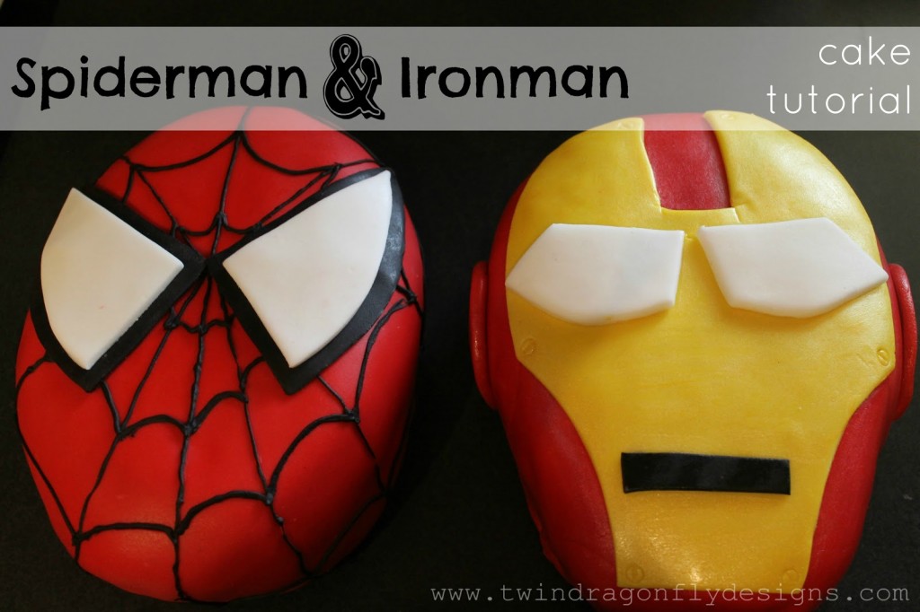 Spiderman and Ironman Cakes