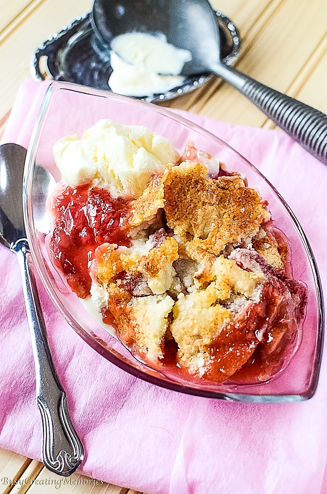 Strawberry Rhubarb Dump Cake