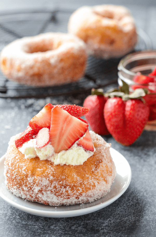 Easy Strawberry Shortcake Donuts