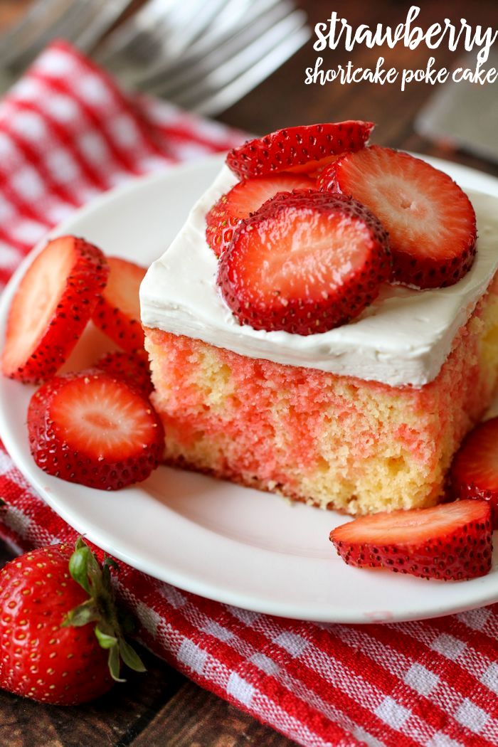 Strawberry Shortcake Poke Cake