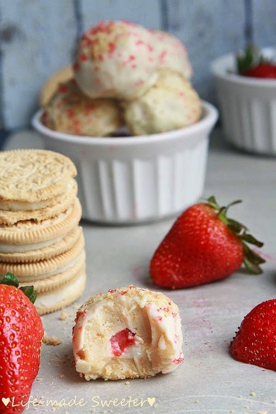 Strawberry Shortcake Truffles