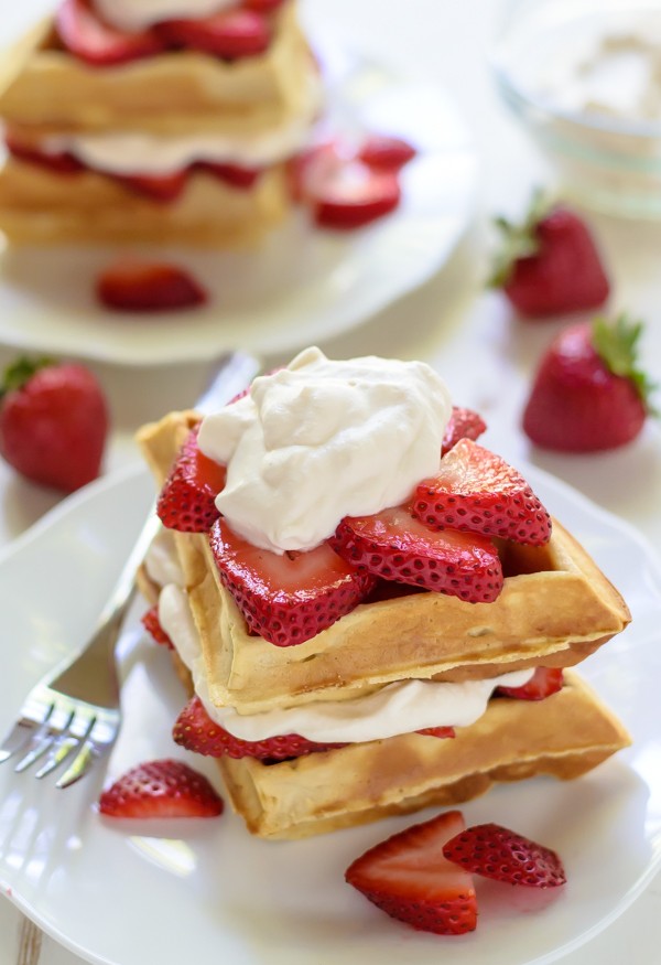 Strawberry Shortcake Waffles