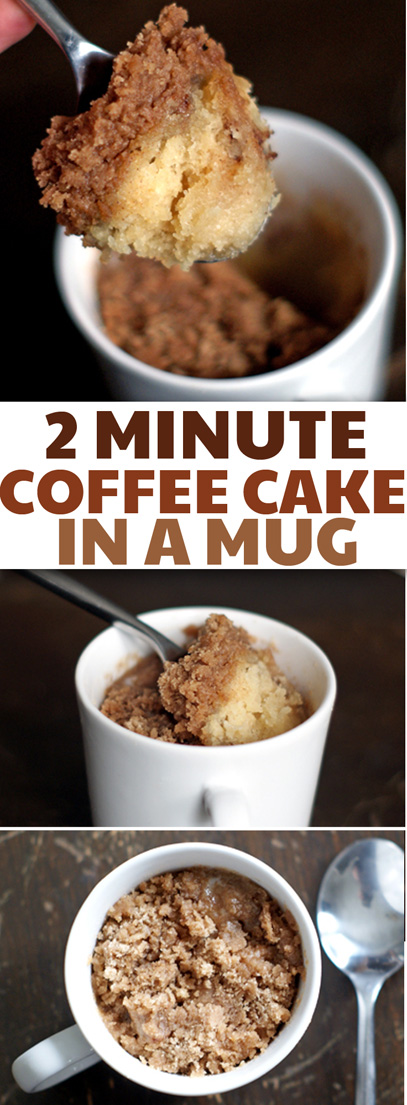 2 Minute Coffee Cake in a Mug
