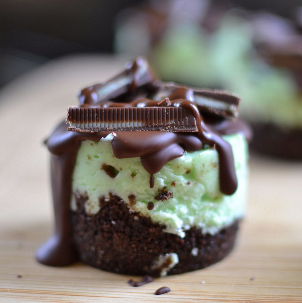 Andes Mint Mini Cheesecakes