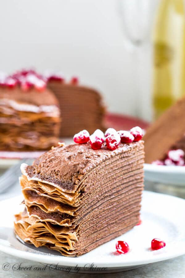 Chocolate Mousse Crepe Cake