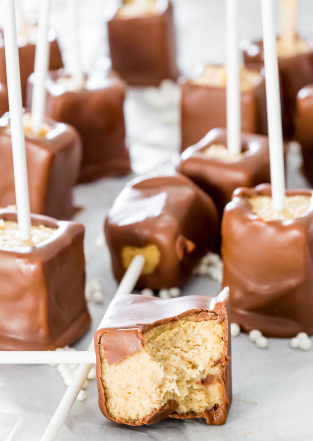 Chocolate Peanut Butter Cheesecake Pops