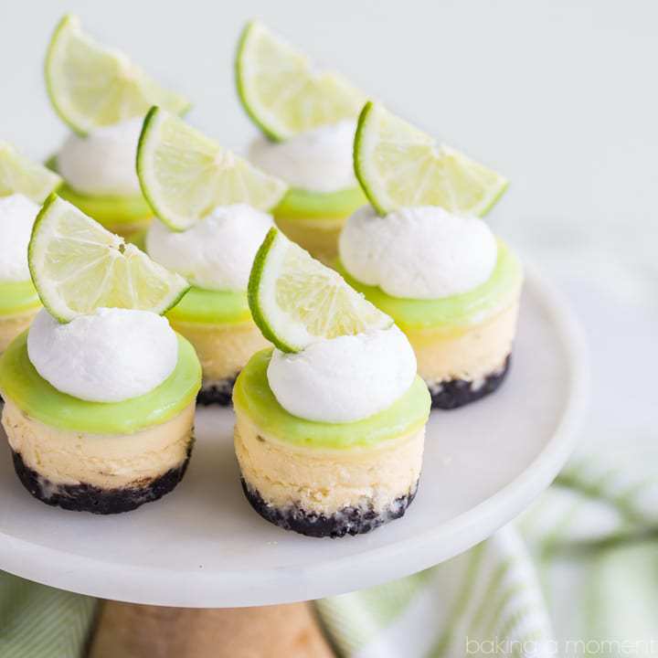 Lime Mini Cheesecakes with Chocolate Crust