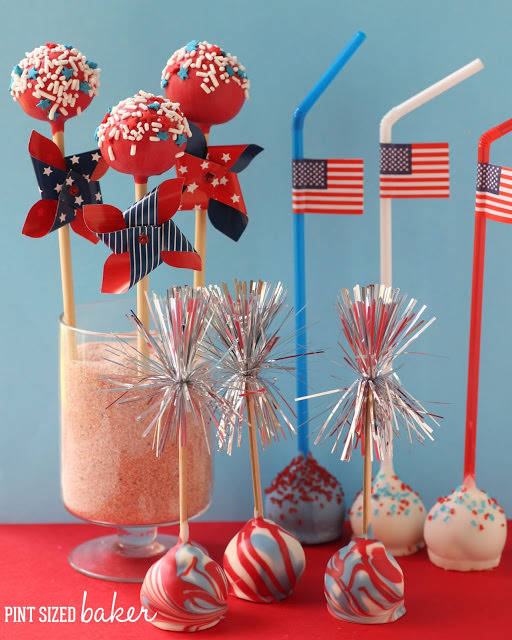 Adorable 4th of July Cake Pops