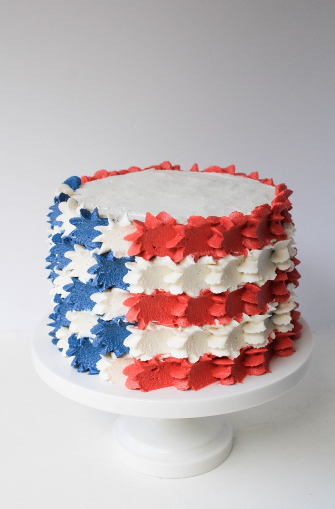 Buttercream Stars And Stripes Flag Cake
