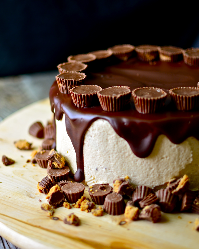 Flourless Chocolate Peanut Butter Cup Cake