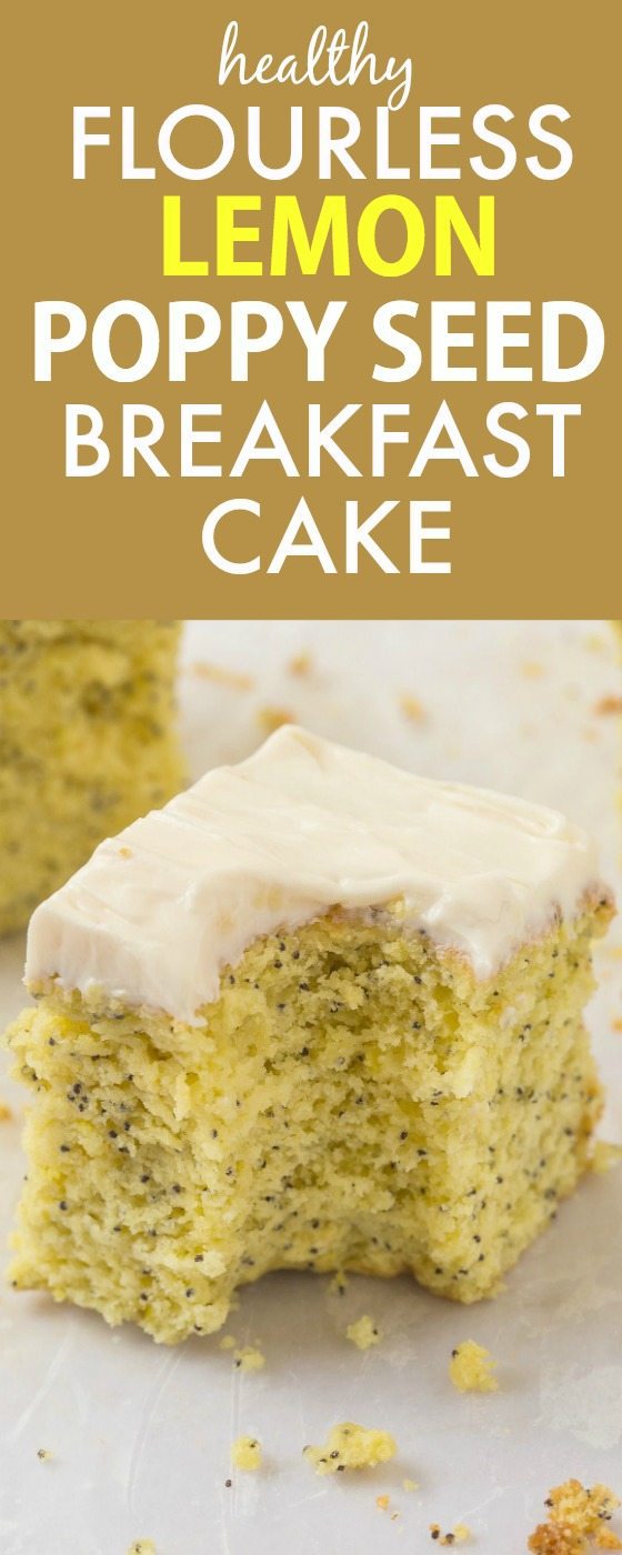Healthy Flourless Lemon Poppyseed Breakfast Cake