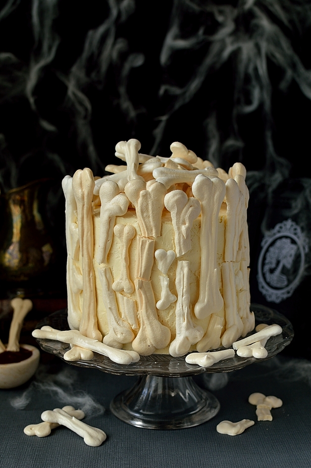 Meringue Bone Palace Halloween Cake