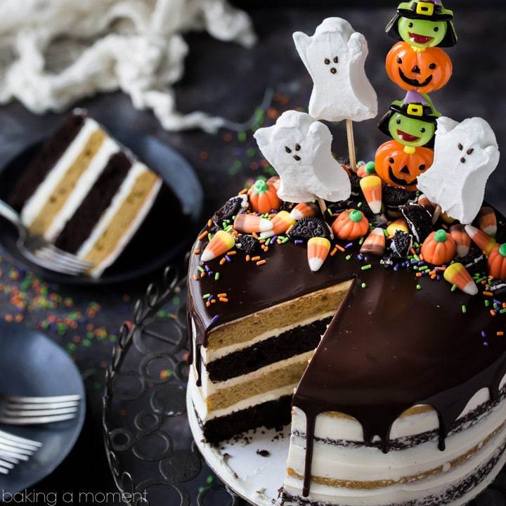 Pumpkin Chocolate Halloween Cake